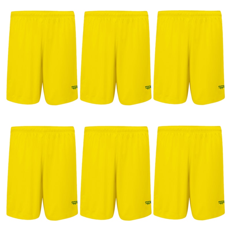 Kit 6 Calções Topper Fut Classic Masculino