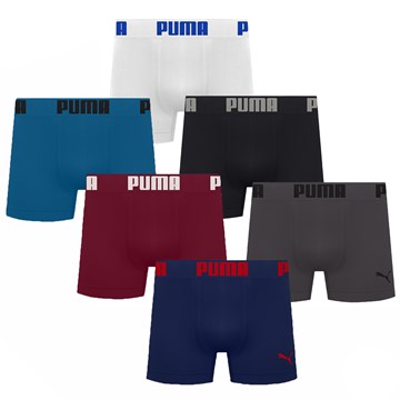 Kit 6 Cuecas Boxer Puma Sem Costura Masculino