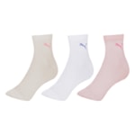 Kit 6 Pares de Meia Puma Esportiva Cano Médio Feminino