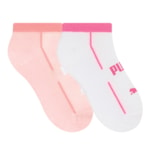 Kit 6 Pares de Meia Puma Sapatilha Infantil - Branco e Rosa