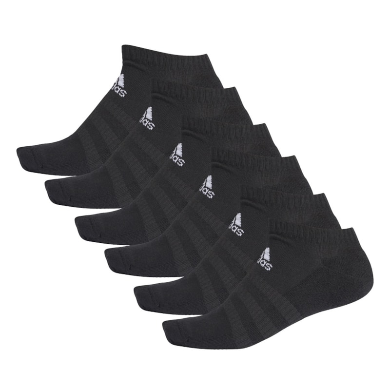 Kit 6 Pares de Meias Adidas Cushioned Low Unissex