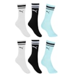 Kit 6 Pares de Meias Puma Esportiva Cano Longo Masculino