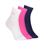 Kit 6 Pares de Meias Puma Esportiva Cano Médio Feminino