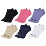 Kit 6 Pares De Meias Puma Sapatilha Logo Feminina