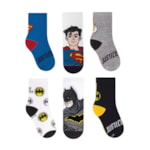 Kit 6 Pares de Meias Selene Liga da Justiça Infantil