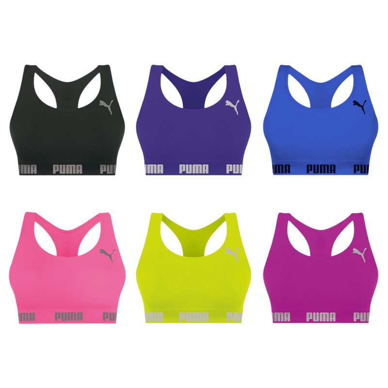 Kit 6 Tops Puma Nadador Sem Costura Feminino