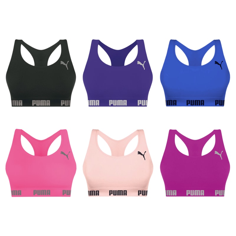 Kit 6 Tops Puma Nadador Sem Costura Feminino