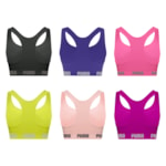 Kit 6 Tops Puma Nadador Sem Costura Feminino