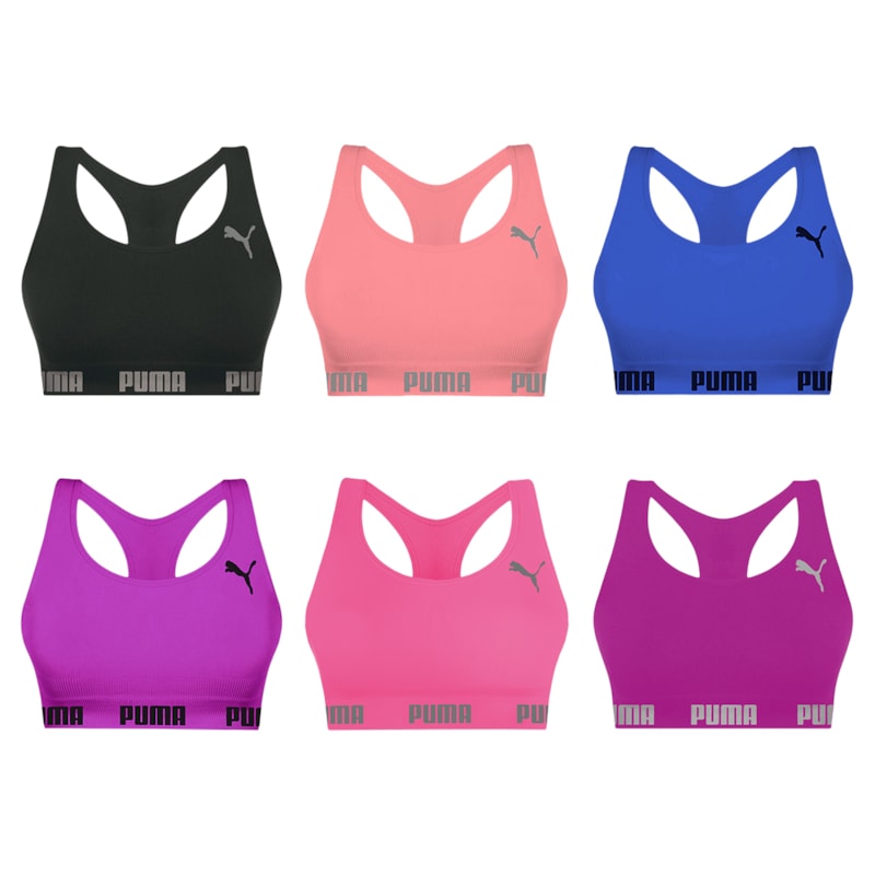 Kit 6 Tops Puma Nadador Sem Costura Feminino