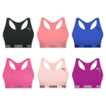 Kit 6 Tops Puma Nadador Sem Costura Feminino