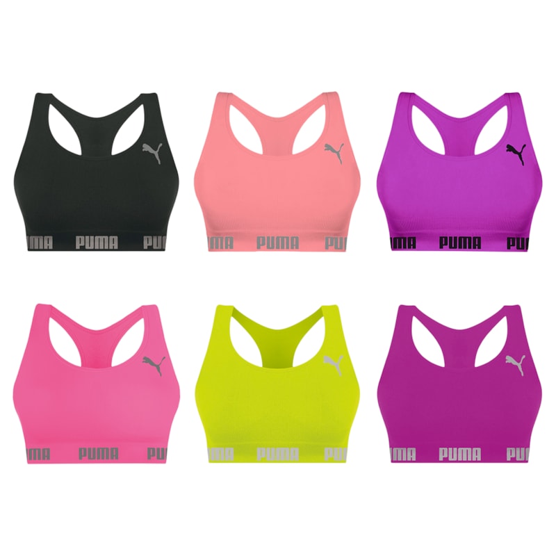 Kit 6 Tops Puma Nadador Sem Costura Feminino