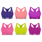 Kit 6 Tops Puma Nadador Sem Costura Feminino