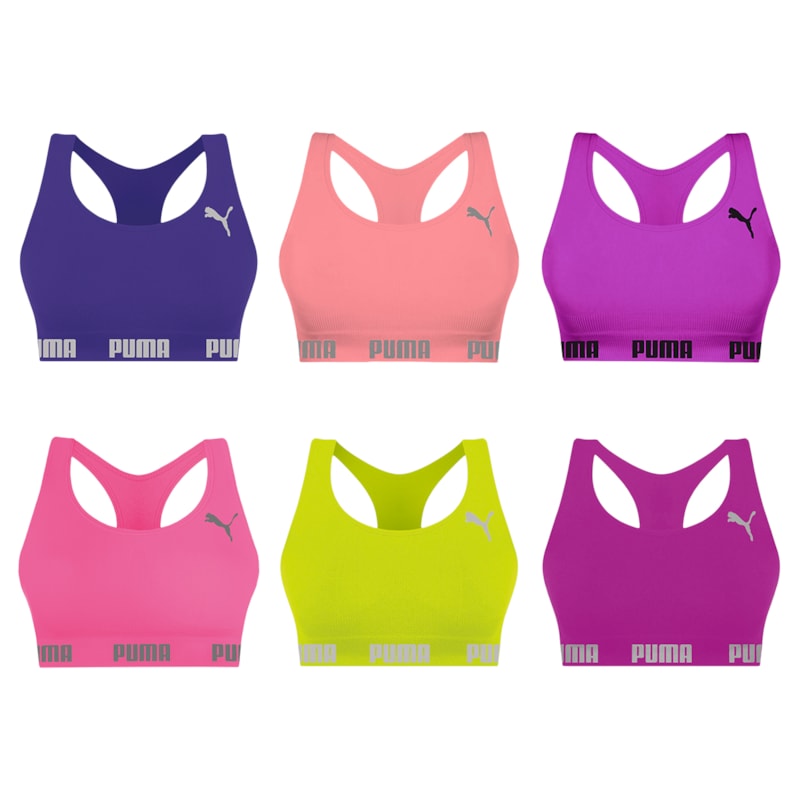 Kit 6 Tops Puma Nadador Sem Costura Feminino