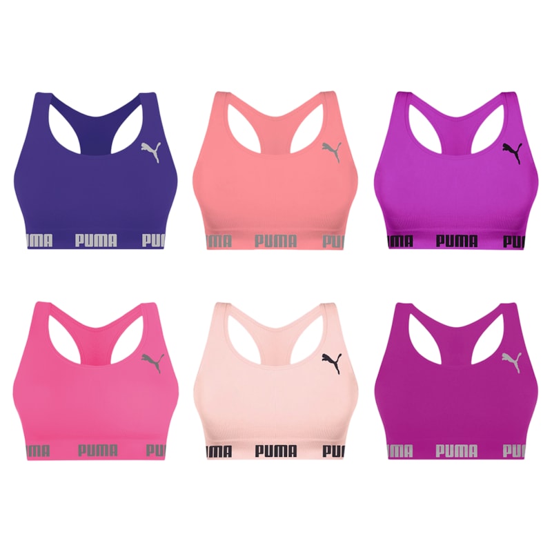 Kit 6 Tops Puma Nadador Sem Costura Feminino