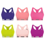 Kit 6 Tops Puma Nadador Sem Costura Feminino