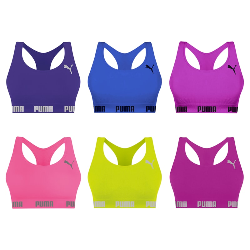 Kit 6 Tops Puma Nadador Sem Costura Feminino