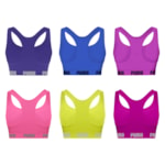 Kit 6 Tops Puma Nadador Sem Costura Feminino