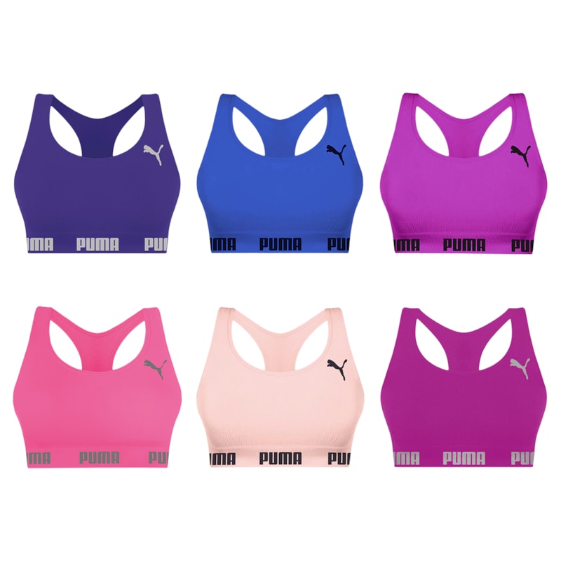 Kit 6 Tops Puma Nadador Sem Costura Feminino