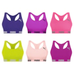 Kit 6 Tops Puma Nadador Sem Costura Feminino