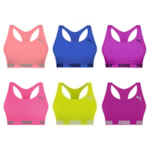 Kit 6 Tops Puma Nadador Sem Costura Feminino