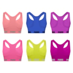 Kit 6 Tops Puma Nadador Sem Costura Feminino