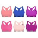 Kit 6 Tops Puma Nadador Sem Costura Feminino