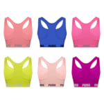 Kit 6 Tops Puma Nadador Sem Costura Feminino