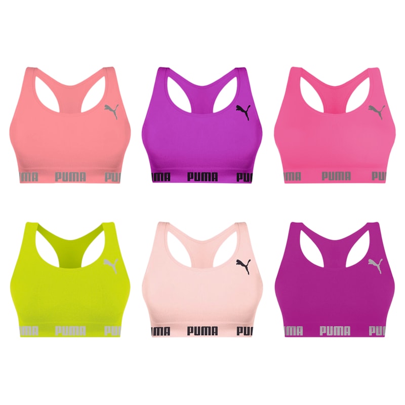 Kit 6 Tops Puma Nadador Sem Costura Feminino