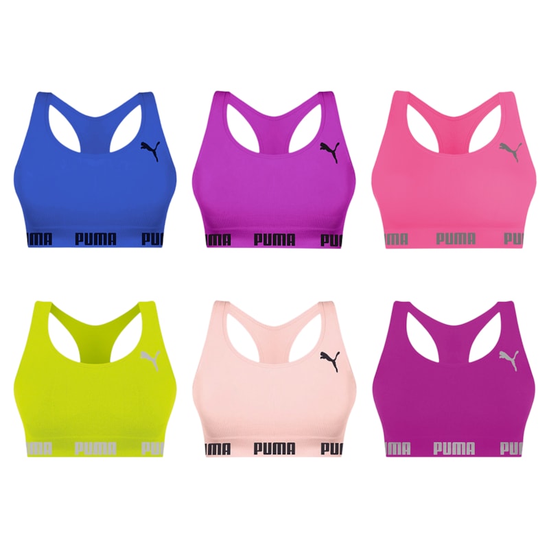 Kit 6 Tops Puma Nadador Sem Costura Feminino