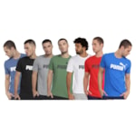 Kit 7 Camisetas Puma Essentials Logo Masculina