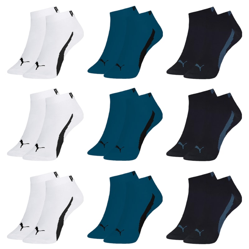 Kit 9 Pares De Meias Puma Sapatilha Esportiva Masculina