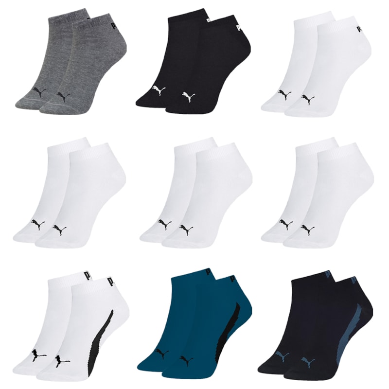 Kit 9 Pares De Meias Puma Sapatilha Esportiva Masculina