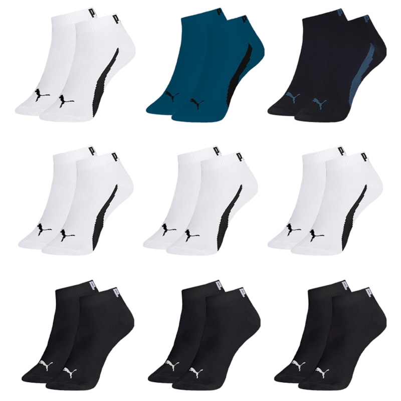 Kit 9 Pares De Meias Puma Sapatilha Esportiva Masculina