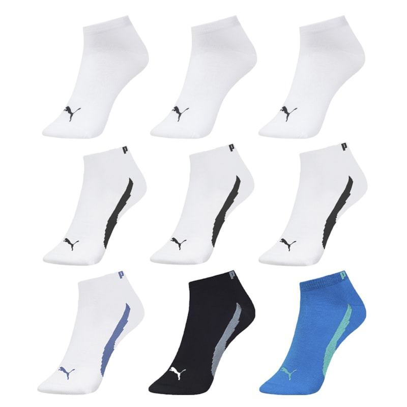 Kit 9 Pares de Meias Puma Sapatilha Esportiva Masculino