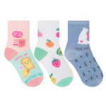 Kit 9 Pares de Meias Selene Meninas Infantil