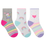 Kit 9 Pares de Meias Selene Meninas Infantil