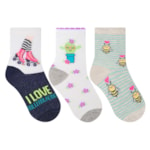 Kit 9 Pares de Meias Selene Meninas Infantil