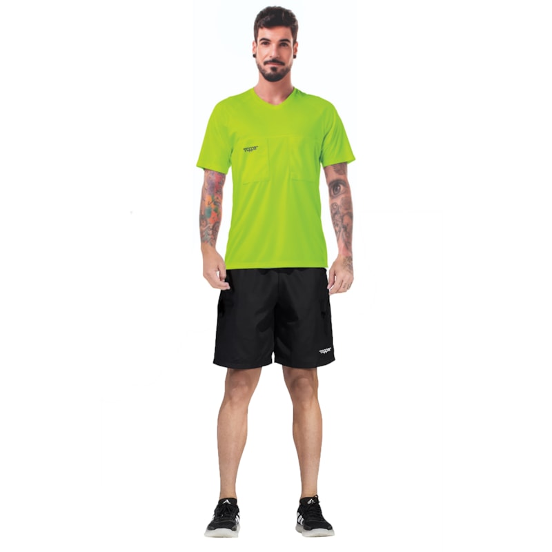 Kit Árbitro Topper Camisa + Calção Classic Masculino