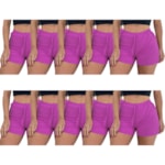 Kit Atacado 10 Shorts PMC Canelado Feminino