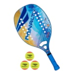 Kit Beach Tennis Raquete Penalty Carbon 3K + 3 Bolas