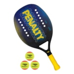 Kit Beach Tennis Raquete Penalty Fiber Glass + 3 Bolas