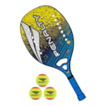 Kit Beach Tennis Raquete Penalty Kevlar Pró + 3 Bolas