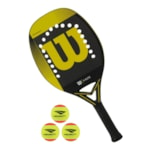 Kit Beach Tennis Raquete Wilson K Elite + 3 Bolas