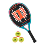 Kit Beach Tennis Raquete Wilson Tryumph + 3 Bolas