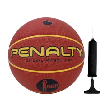 Kit Bola Basquete Penalty Crossover X 7.8 + Bomba de Ar