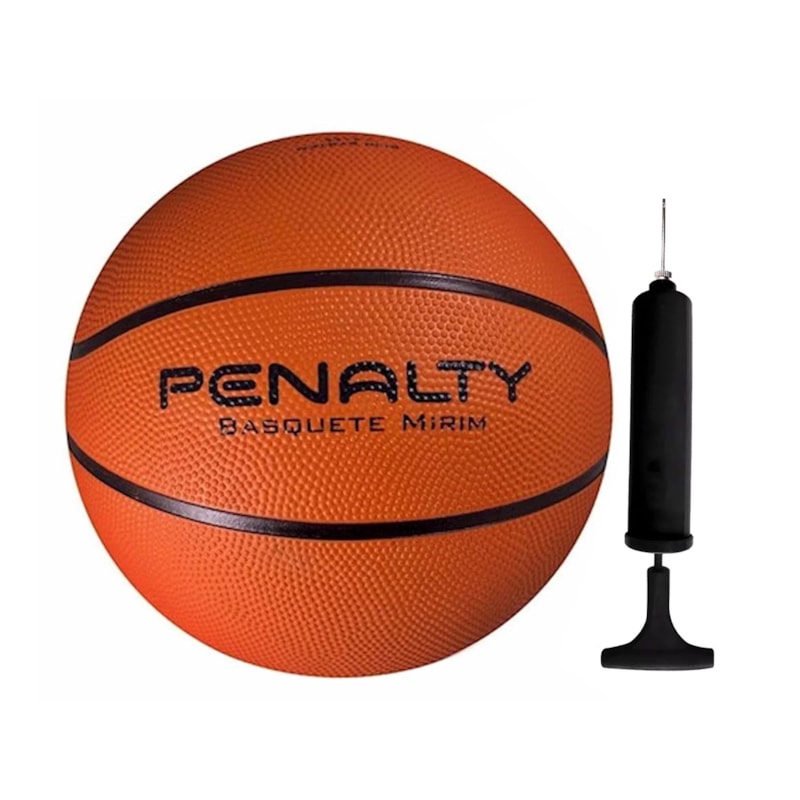 Kit Bola Basquete Penalty Playoff Mirim IX + Bomba de Ar