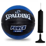 Kit Bola Basquete Spalding Force + Bomba de Ar