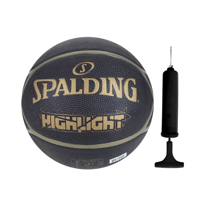 Kit Bola Basquete Spalding Highlight + Bomba de Ar