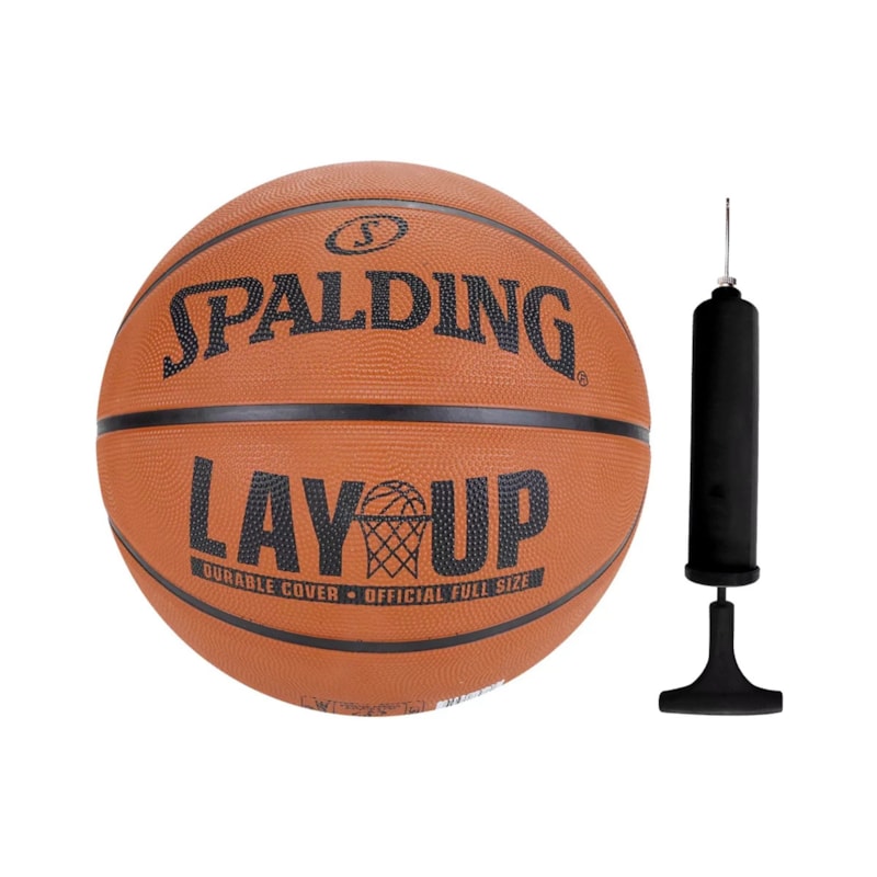 Kit Bola Basquete Spalding Lay-up + Bomba de Ar