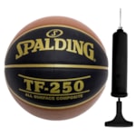 Kit Bola Basquete Spalding TF-250 CBB + Bomba de Ar